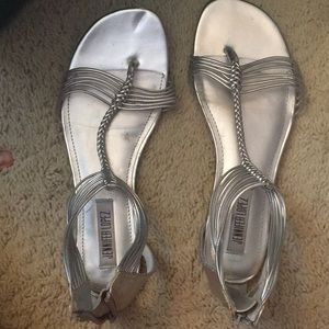Silver Jennifer Lopez sandals